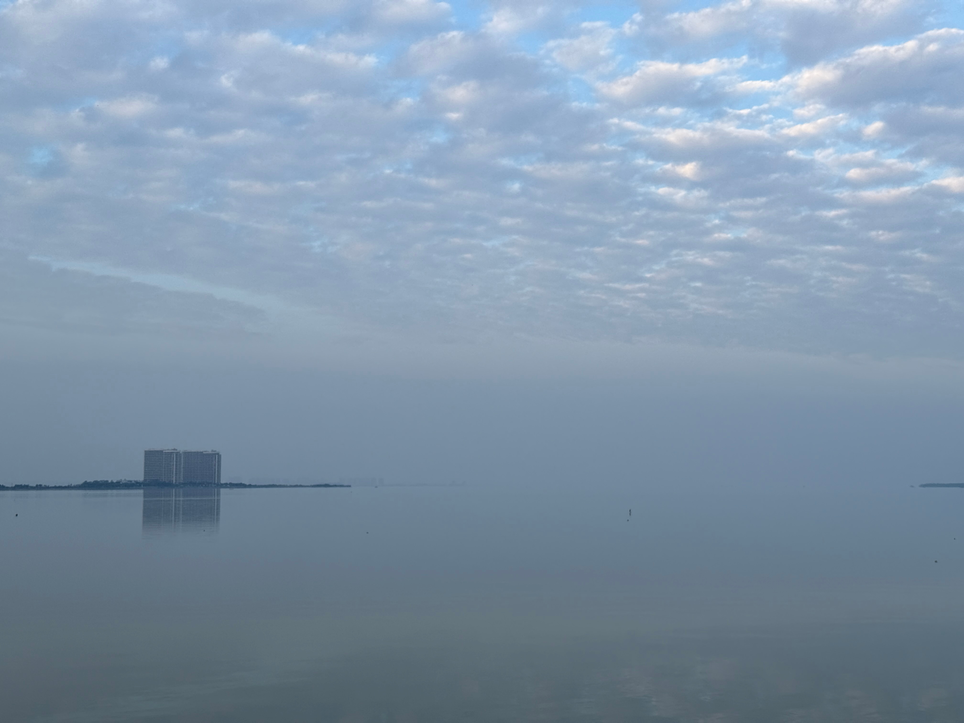今天的海面平静得有点假