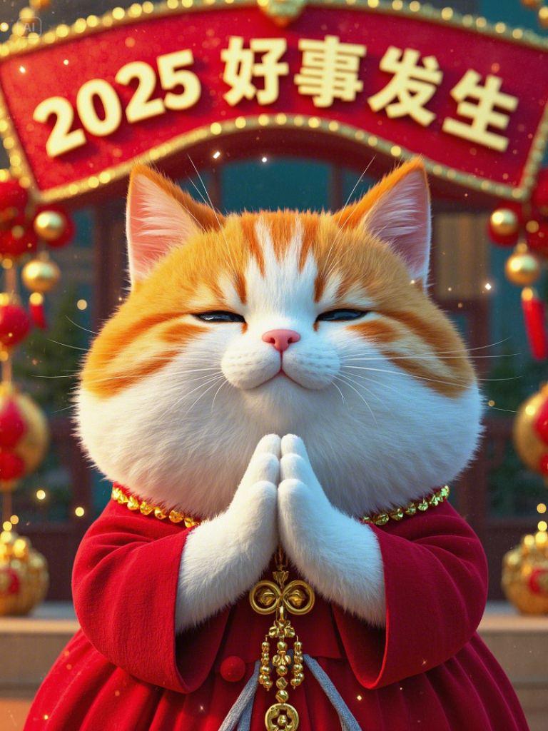 即梦AI 萌宠版恭喜发财 接福接财接好运 见者好运见者发财 事事顺心好运连连财源