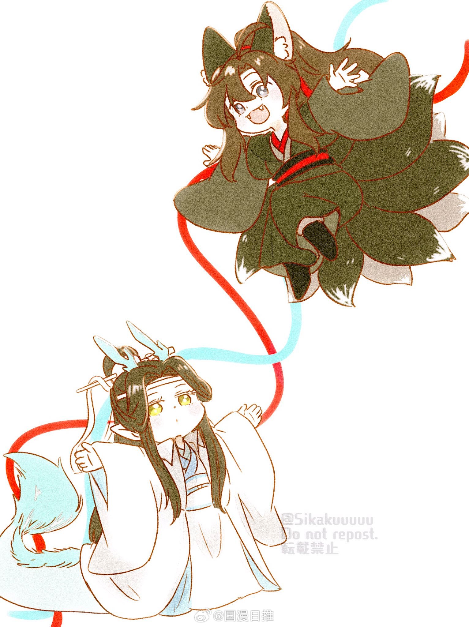 魔道祖师 “蓝湛蓝湛，快接住我！”x:sikakuuuuu 