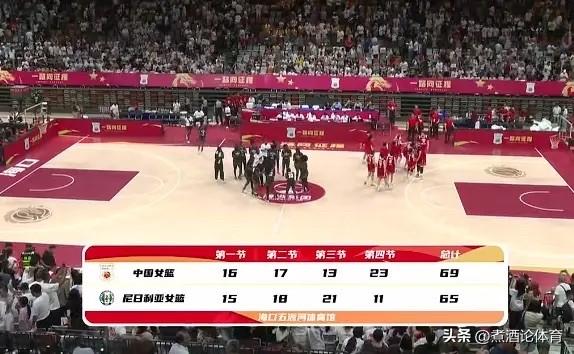 中国女篮69-65战胜尼日利亚女篮。张子宇23分13篮板，发挥稳定。很多人一直拿