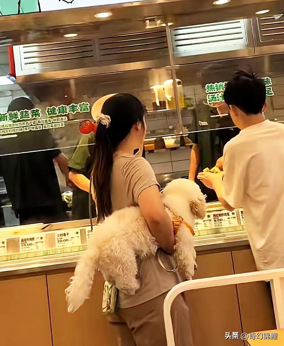 太离谱了！

快餐店现场让人极度不适！

抱宠物狗进店就餐，徒手摸狗后，直接触碰