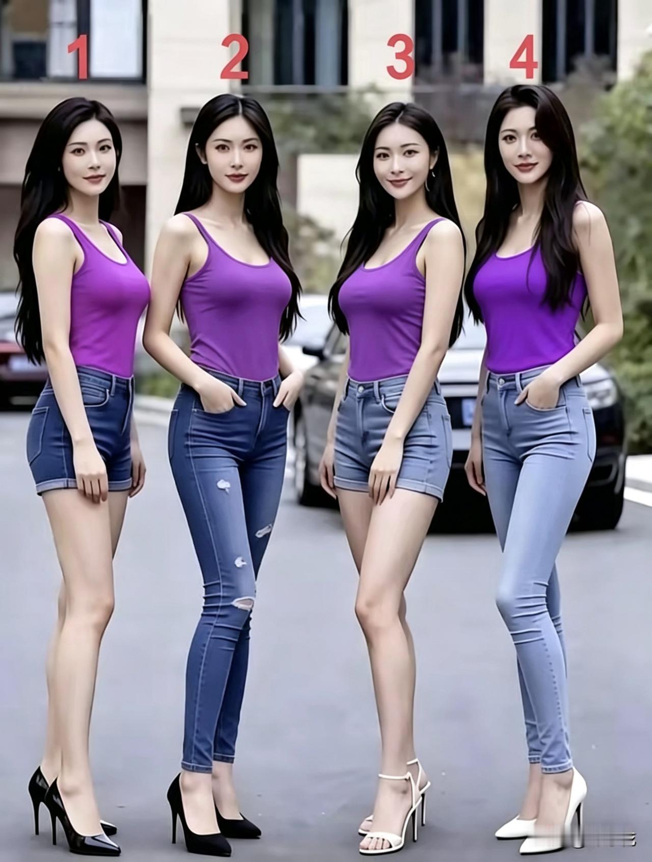 猜猜看，哪一个是没生过孩子的？

四位美女姐姐身姿曼妙、容颜秀丽，其中竟有一位没