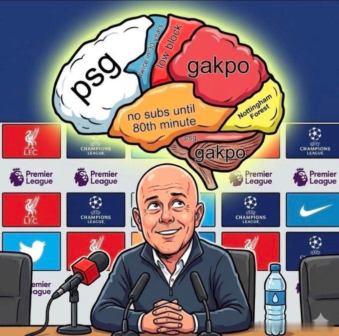 斯洛特找补昨天说上赛季联赛夺冠，因为欧冠早早出局我个人觉得，斯洛特现在说什么都是