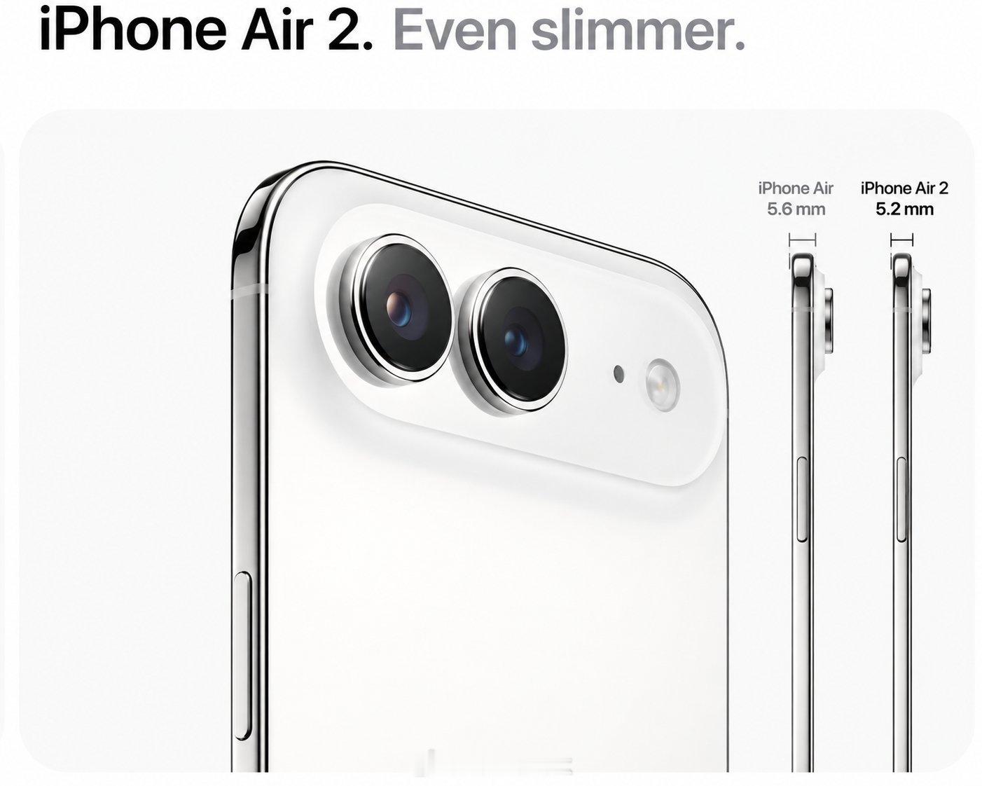 iPhone Air 2会更薄？卧槽？[二哈][二哈][二哈]不过，好像依旧没有