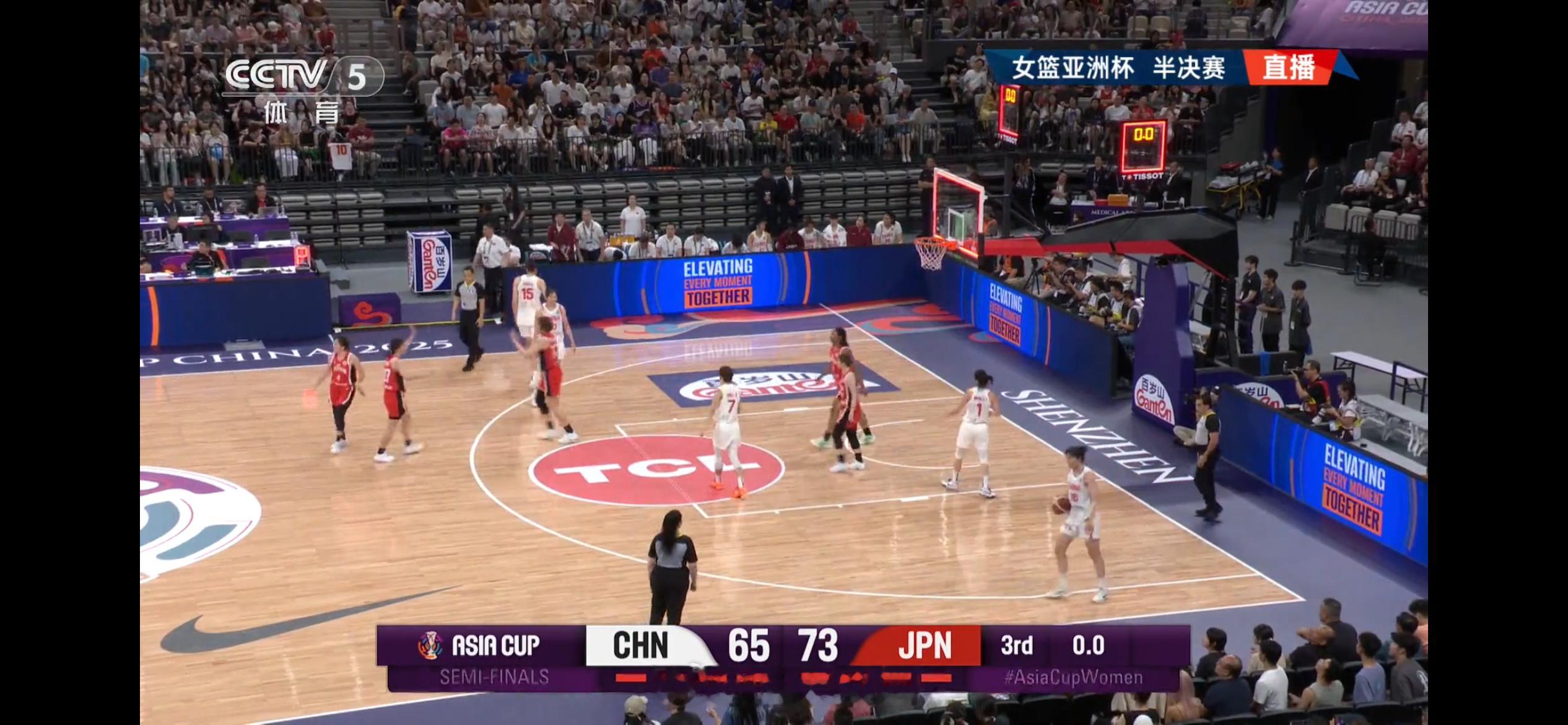 前三节：中国队🇨🇳 65-73 日本队🇯🇵三分球命中率对比差距有点大中国