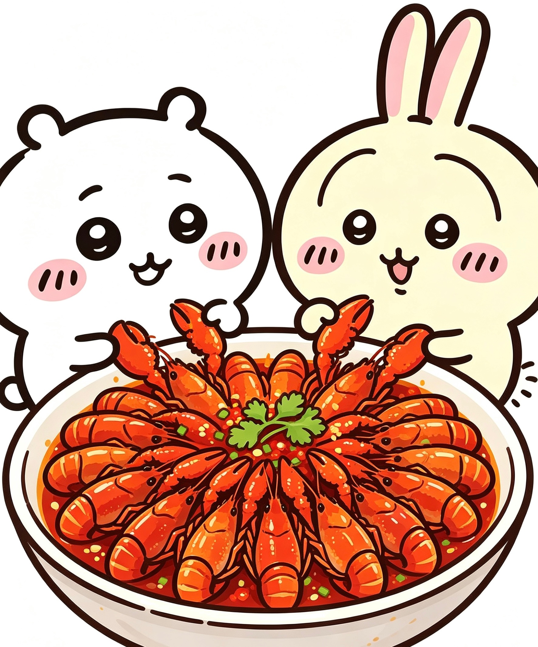 chiikawa吉伊卡哇灵感共创夏日企画今天的午饭是麻辣🦞