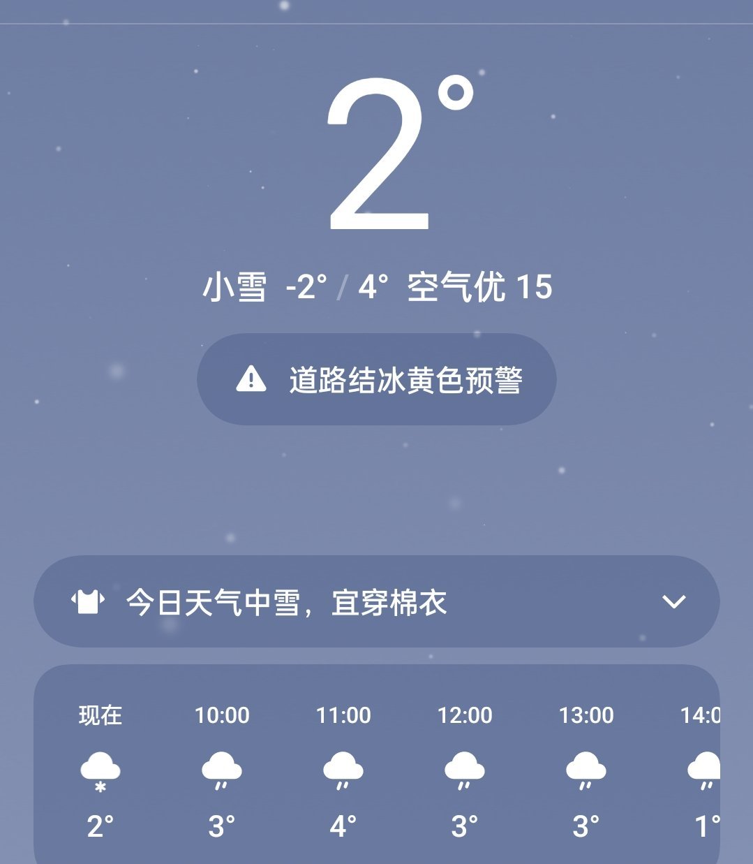 哪里下雪了明明是冰碴子[微笑]！讨厌！ ​​​
