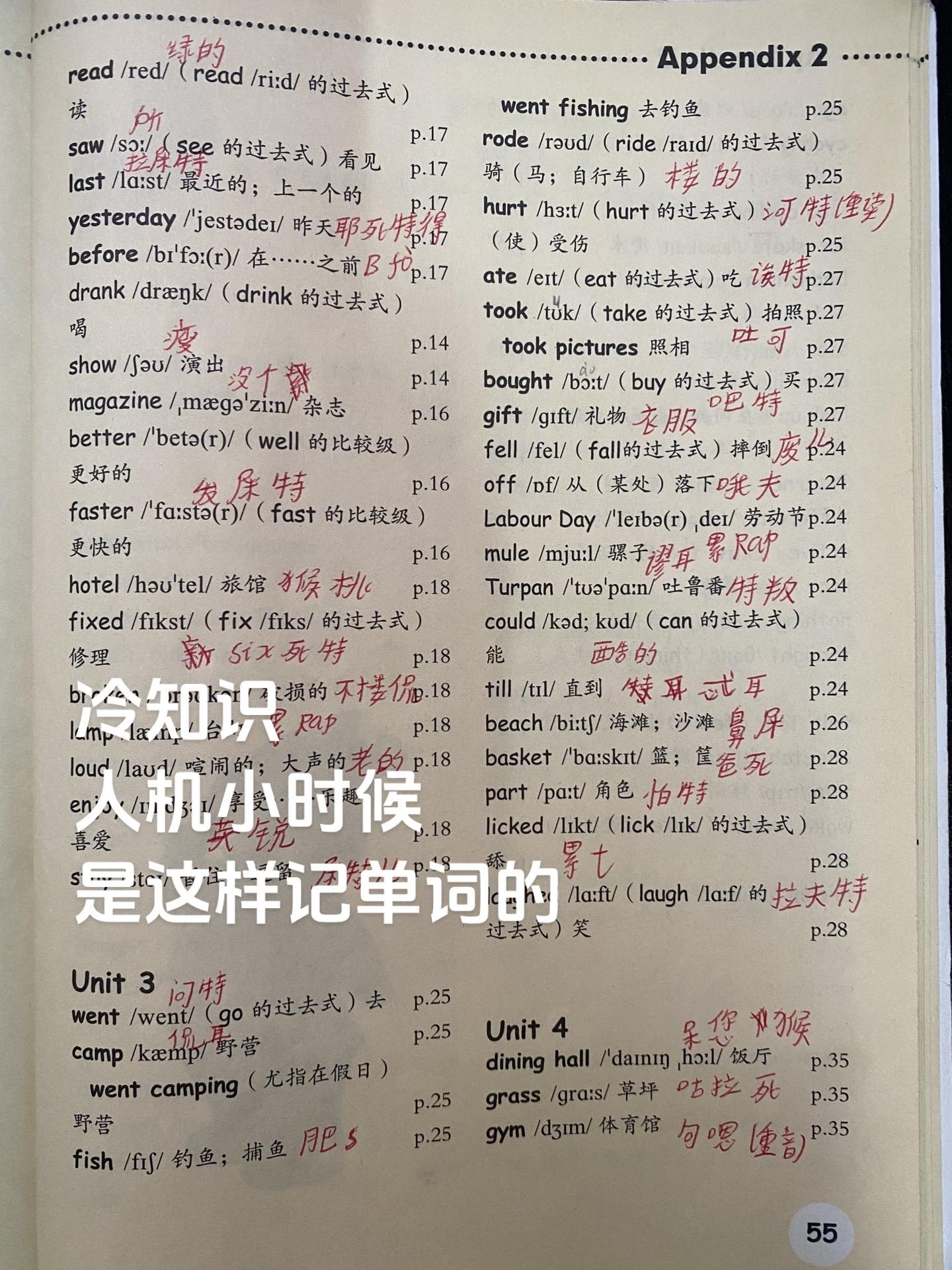 冷知识：人机小时候是这样记单词的