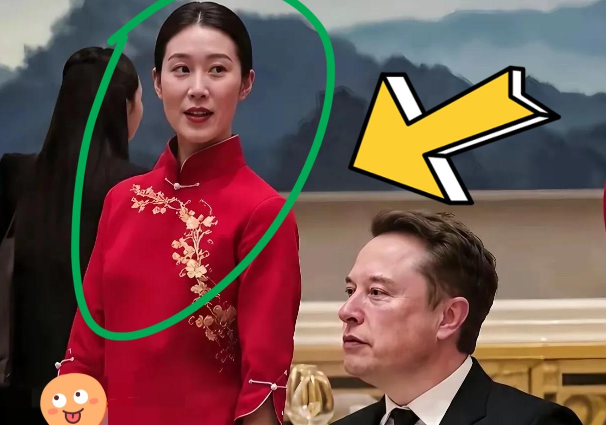 不知道大家注意到没，国宴上站在马斯克身边的这位女服务员，感觉她身上的那种气质可真