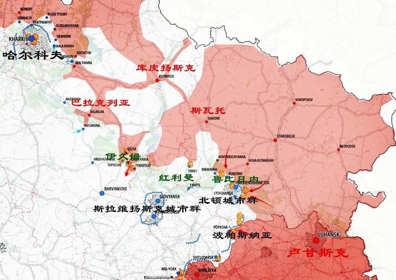 美国现在真的急了，乌克兰再不投降，一旦俄军重新拿回红利曼，后面乌克兰西边的战斗分