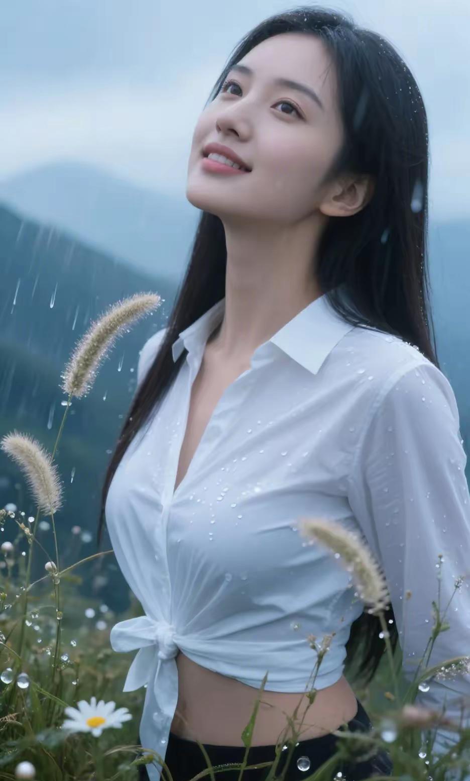 下雨了，也好玩