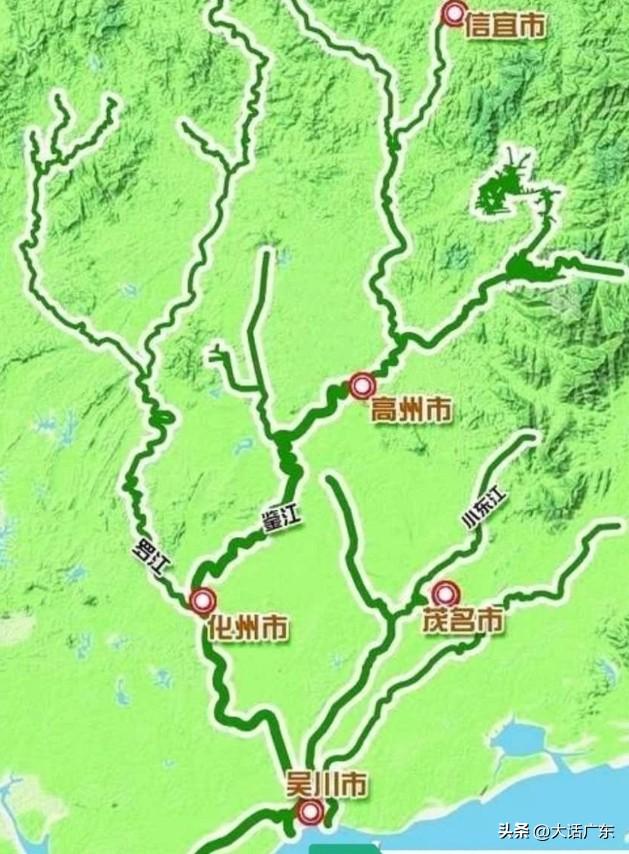 湛江吴川为何能发展得如此红火？其实看穿境而过的河网就明白了，数条河流都在吴川境内