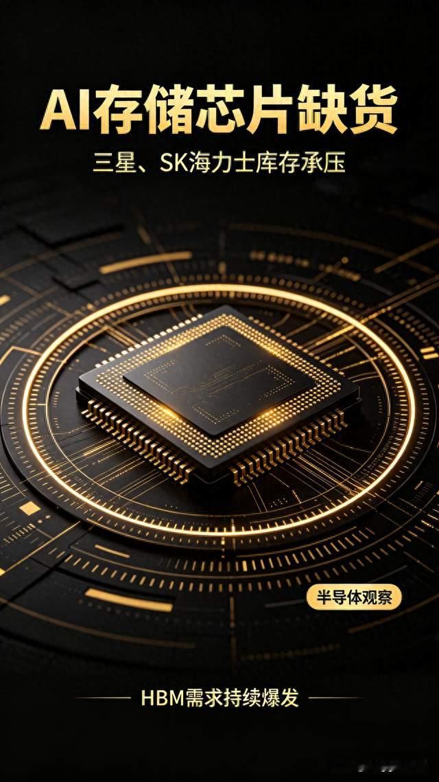 重磅预警！HBM存储芯片库存告急，三星双线押注AI，存储周期来了