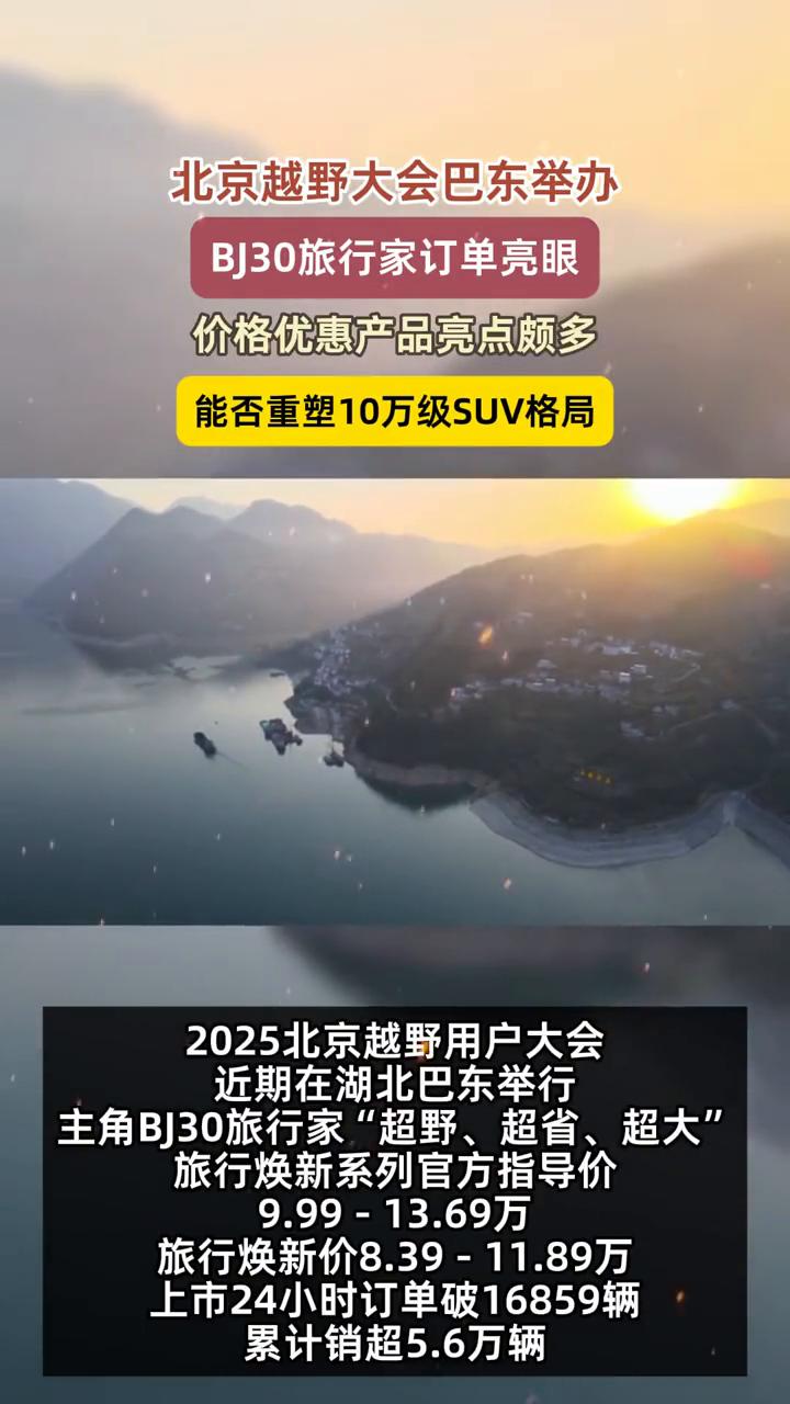 北京越野大会巴东举办，价格优惠，产品亮点颇多，能否重塑10万级SUV格局？
20