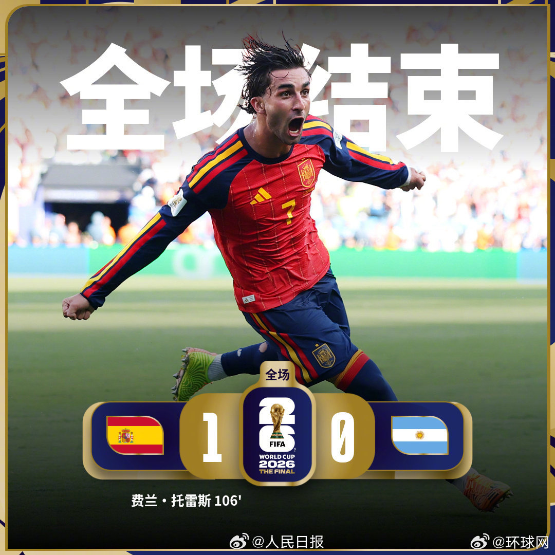【#西班牙大力神杯#】#阿根廷卫冕失败#  2026美加墨世界杯足球赛决赛中，西