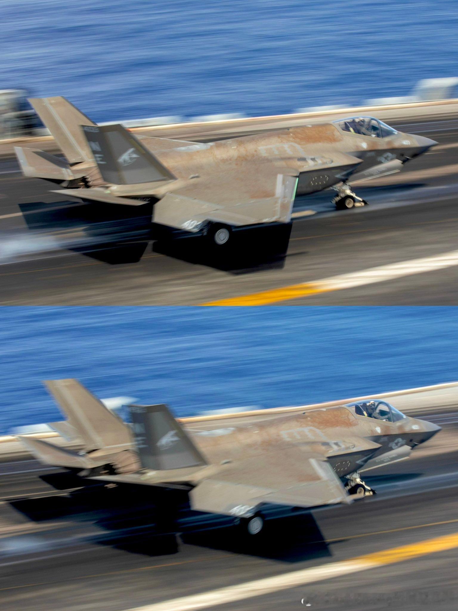 F-35C盐水鸡的锈蚀越来越夸张了 ​​​