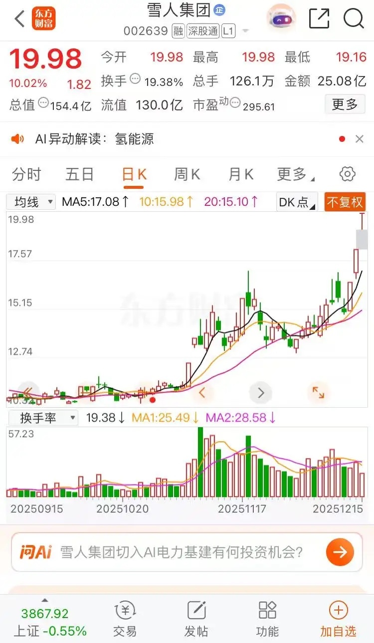 雪人集团，平潭发展，东百集团明天海峡概念利好兑现回调雪人集团涨停收盘报收19.9