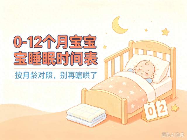 0-12个月宝宝睡眠时间表，按月龄对照，别再瞎哄了