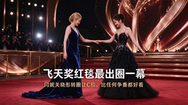 飞天奖红毯最出圈的一幕：闫妮关晓彤转圈让C位比任何争番都好看