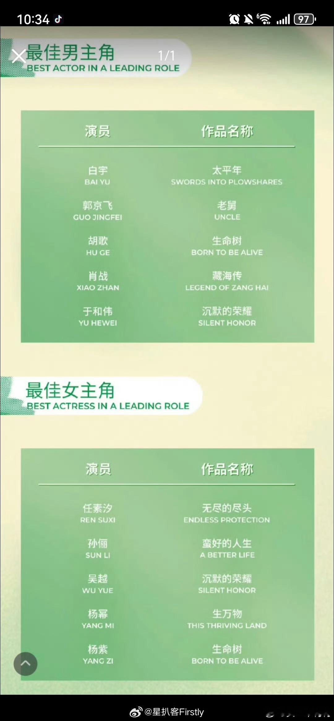 李庚希没提名白玉兰李庚希没提名 咱就说《命悬一生》吴细妹的审讯戏，李庚希演得那叫