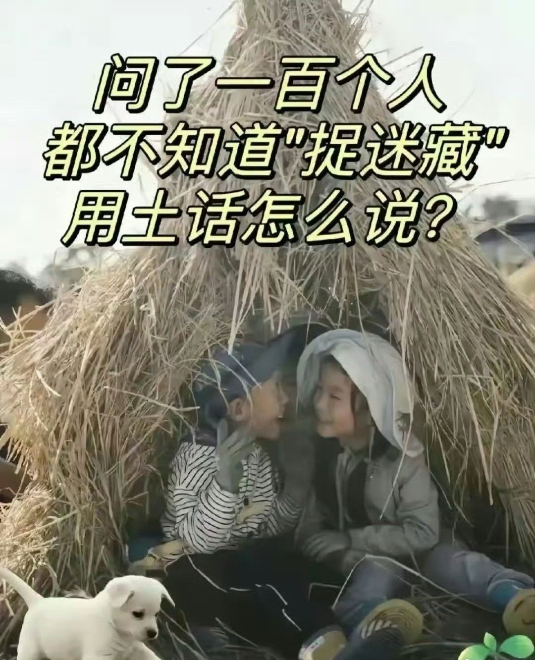 捉迷藏，你老家土话怎么说？ ​ ​​​