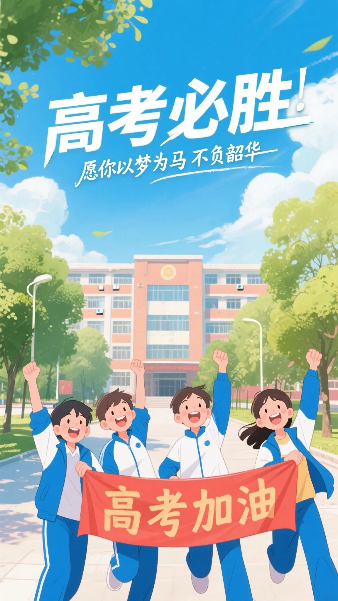 祝你们考的全会，蒙的全对