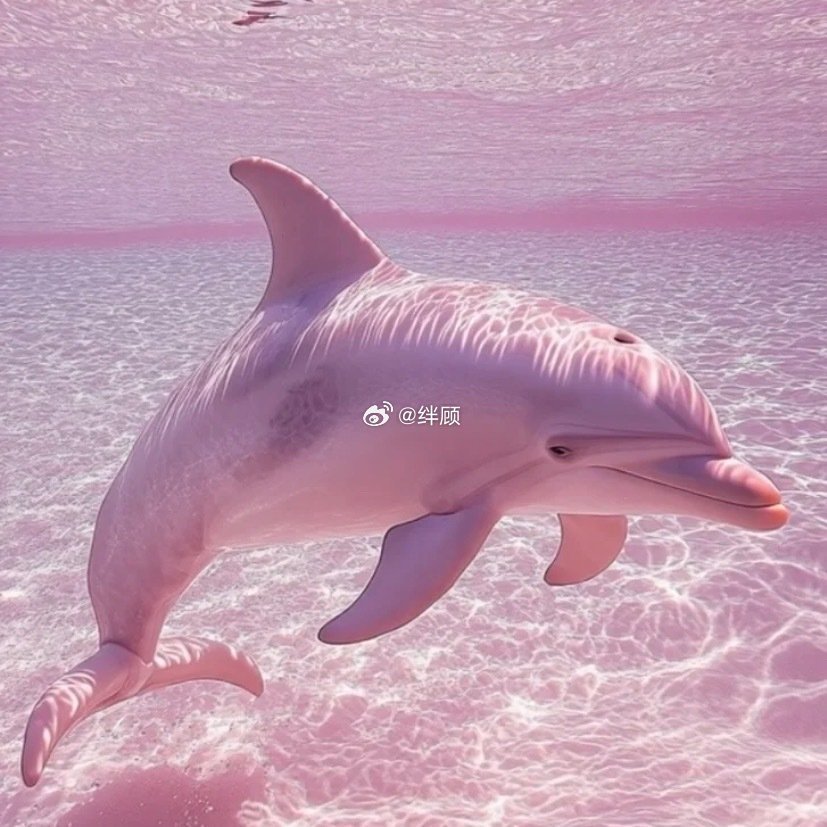 点赞这个粉色海豚 会有好事发生 接好运 