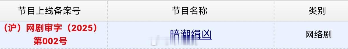 陈建斌、陈若轩、李溪芮主演的《暗潮缉凶》今日取得发行许可证。 