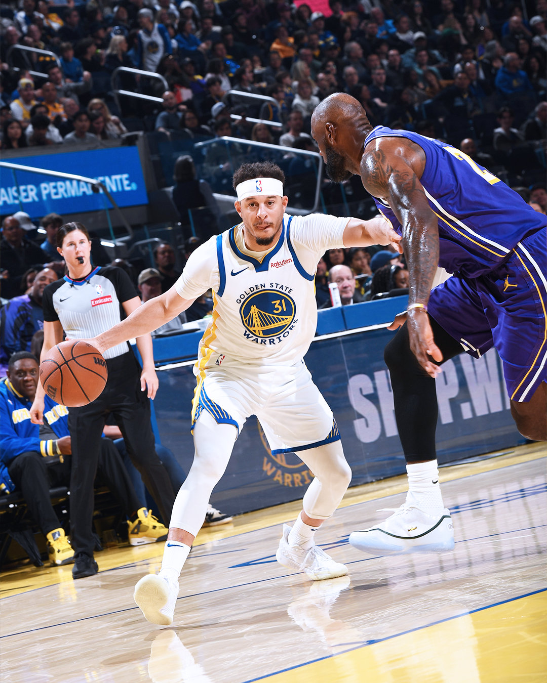 塞斯-库里11分，2篮板。湖人vs勇士