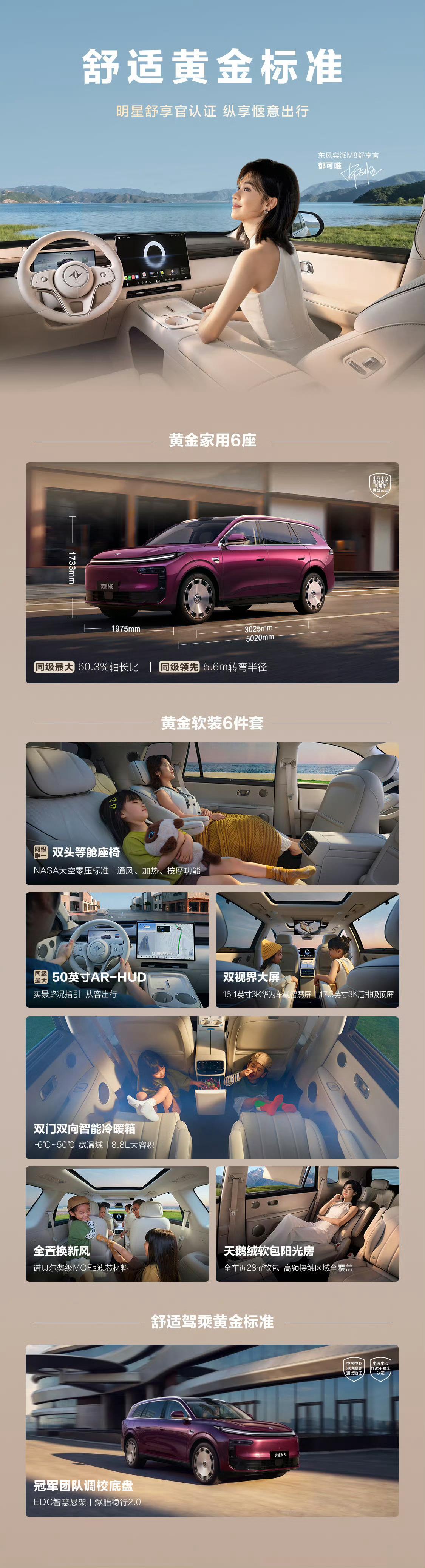 从华为乾崑六件套到黄金软装六件套，从双动力选择到十二项权威认证，从冠军底盘调校到