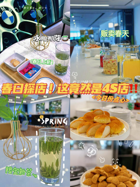 🍵春日上新｜在4S店喝到了今年第一杯新茶😍