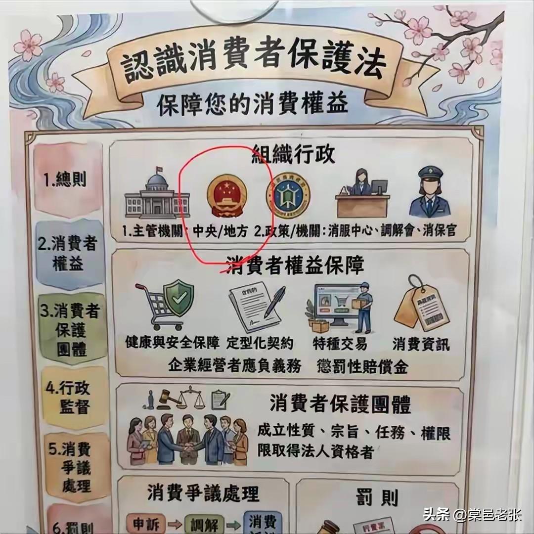 2026年8月，台中市一份政务宣导图卡惊现疑似中华人民共和国国徽元素，成了全台“