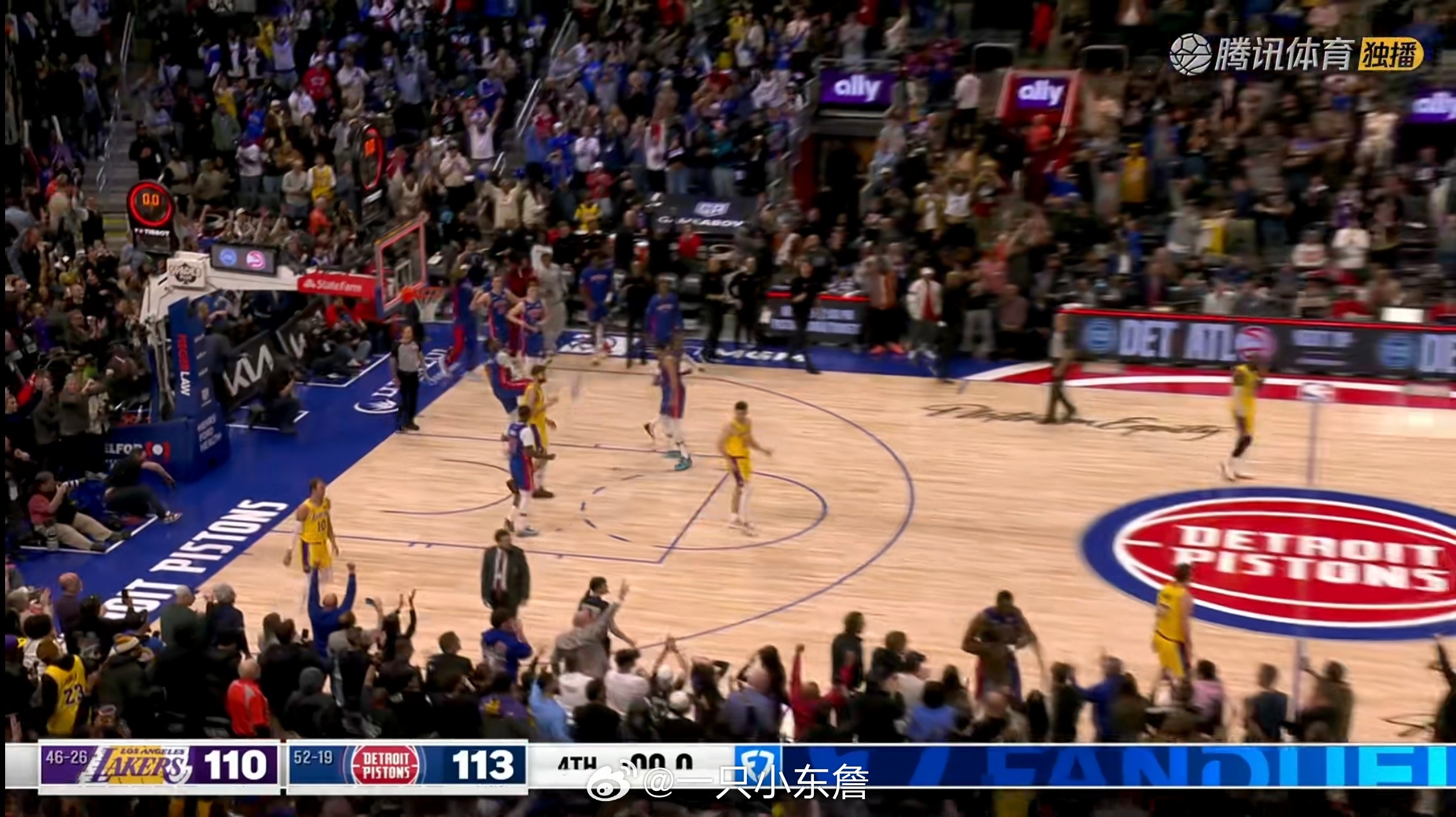 湖人三分惜败，连胜终止湖人vs活塞