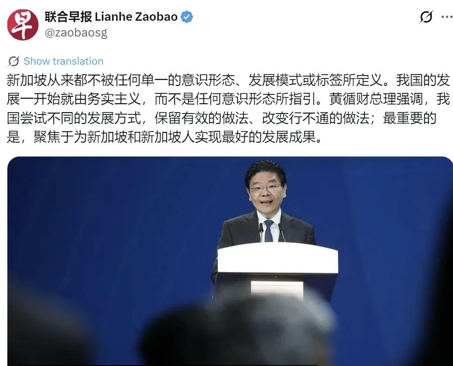 6月15日晚，新加坡《联合早报》刊出一段表述，核心关键词是“务实主义”和“小国要