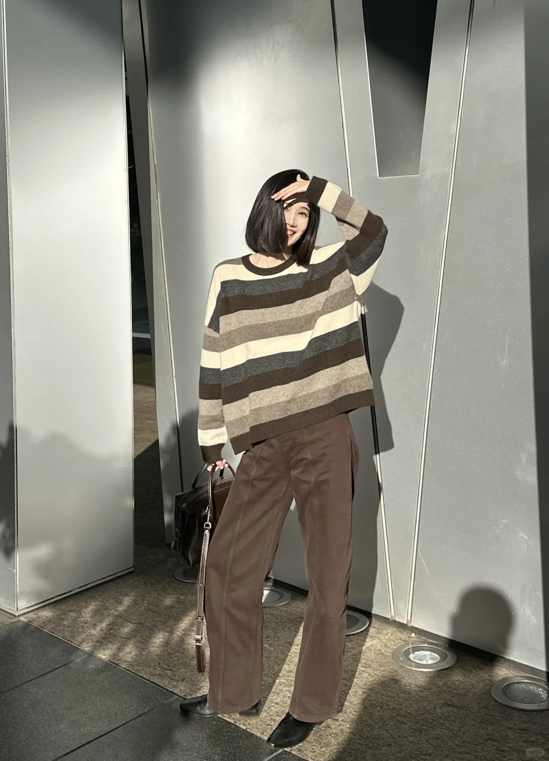 OOTD 今天穿的条纹毛衣