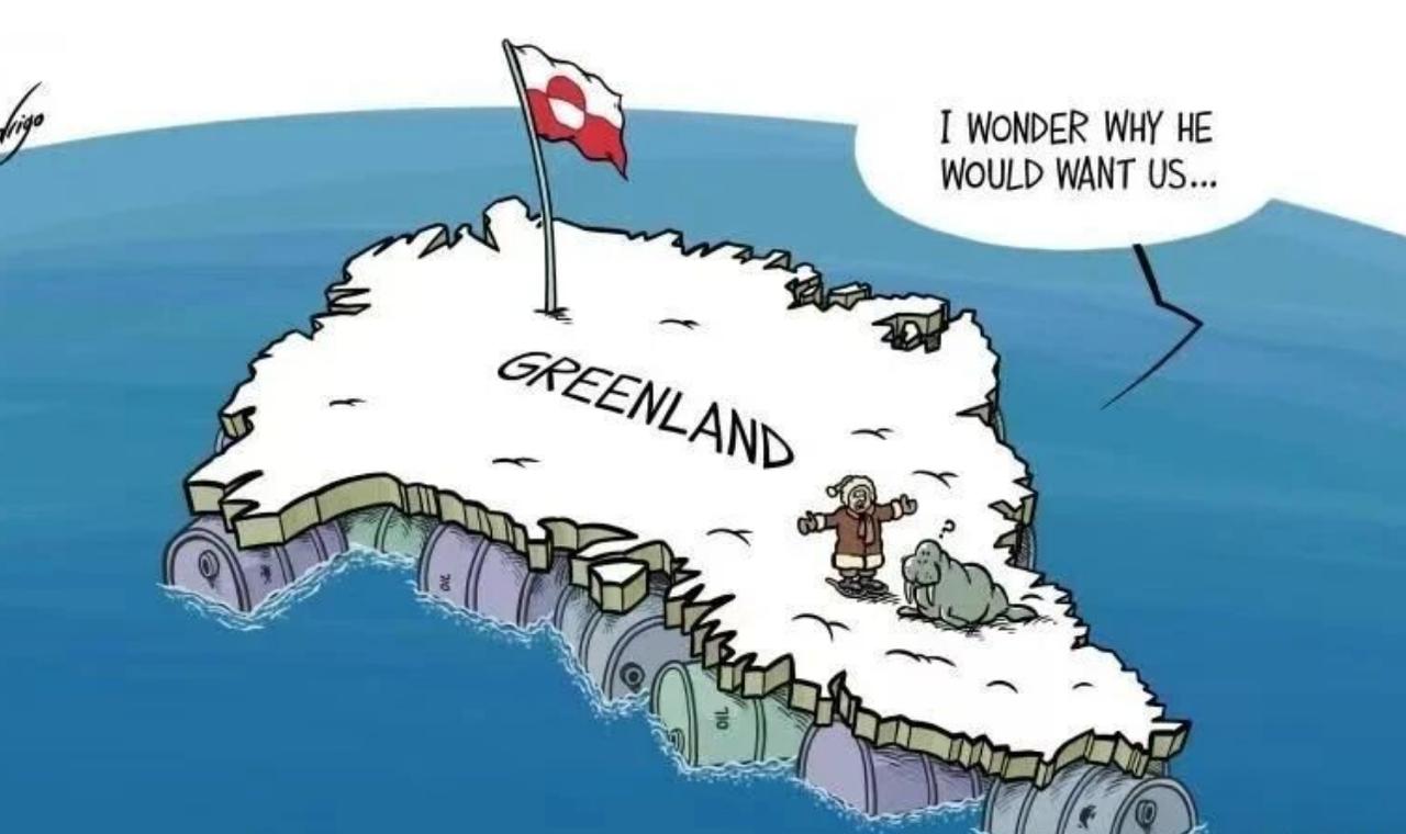 伊朗的危机算是暂时解除了，但丹麦的结局却是注定的。首先，格陵兰岛，美国吞定了，谁
