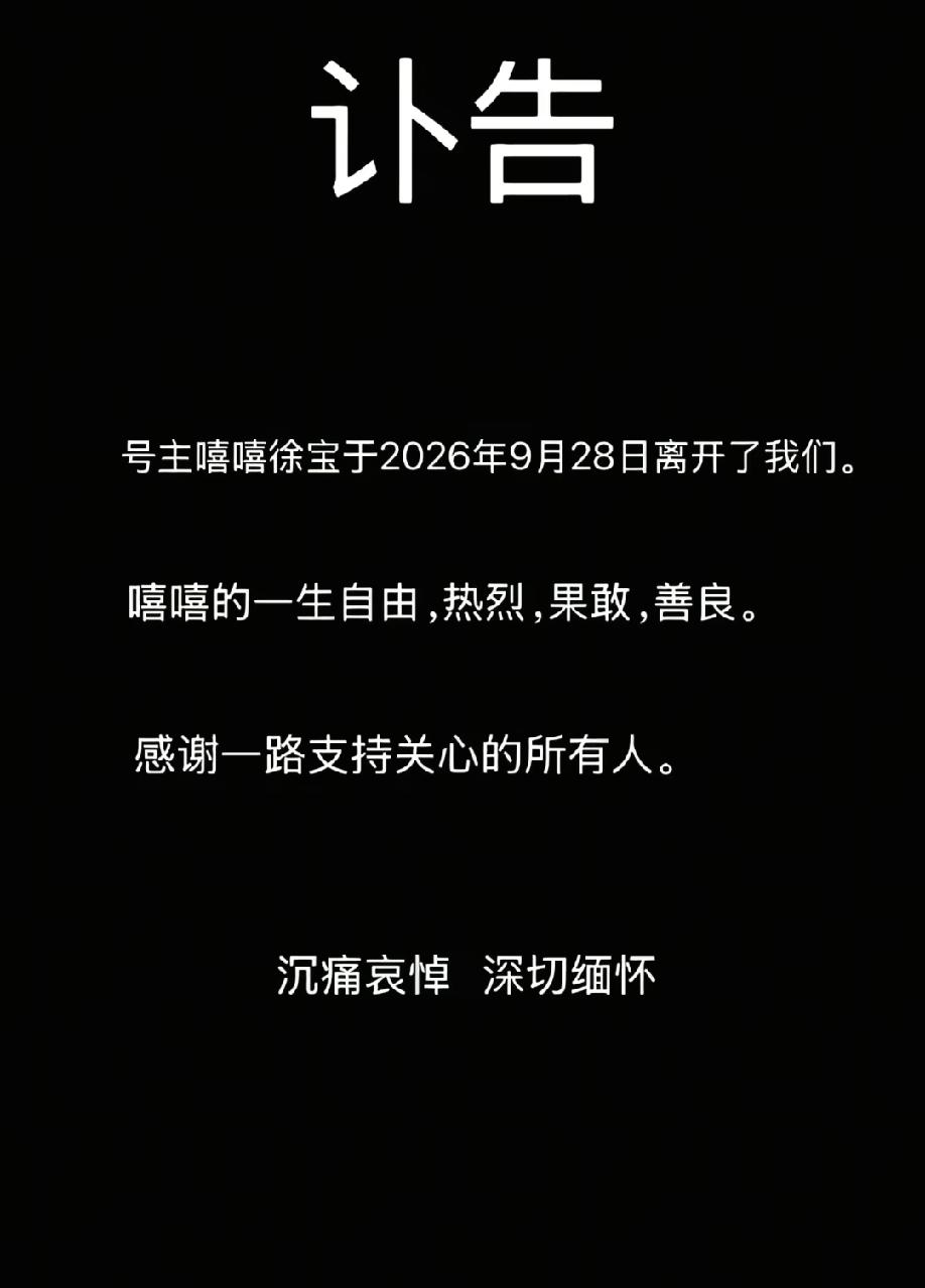 痛心！又一位年轻的博主走了。
25岁的博主“嘻嘻”徐宝因胃癌去世。
她的离世除了