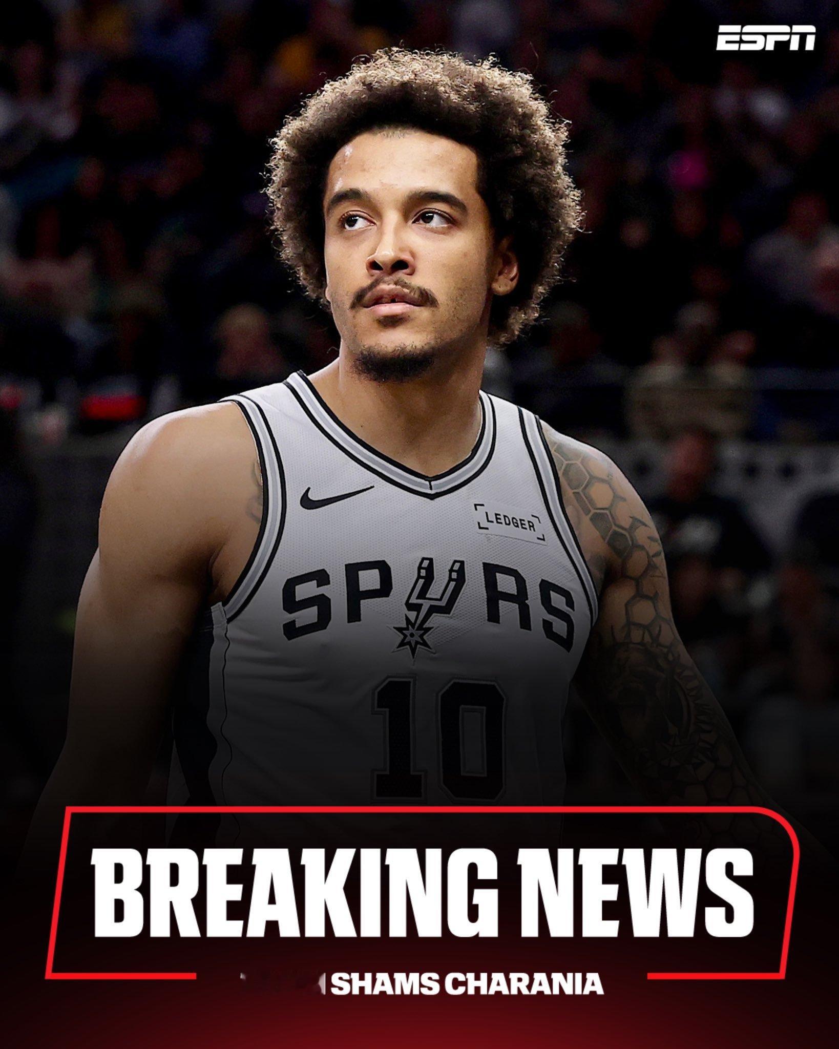 据ESPN消息人士透露，圣安东尼奥马刺队和前锋杰里米·索坎已就解约达成一致，这位