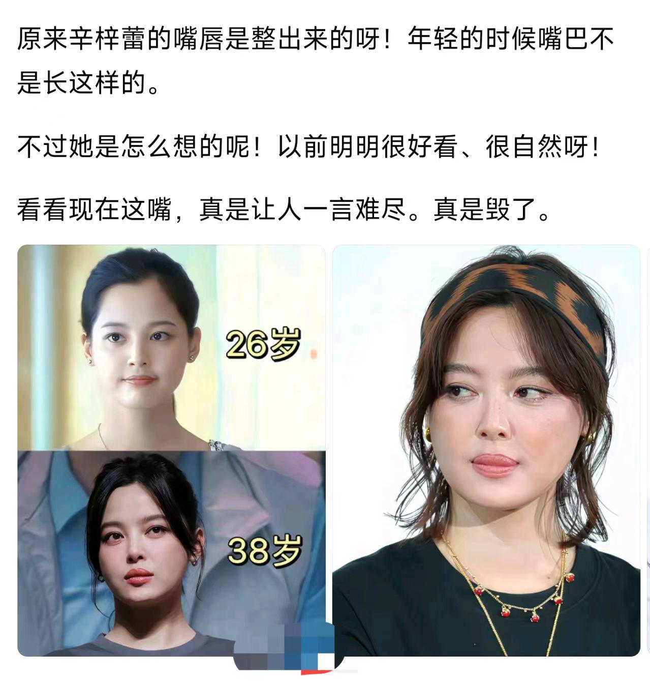 现在这嘴型真欣赏不来。