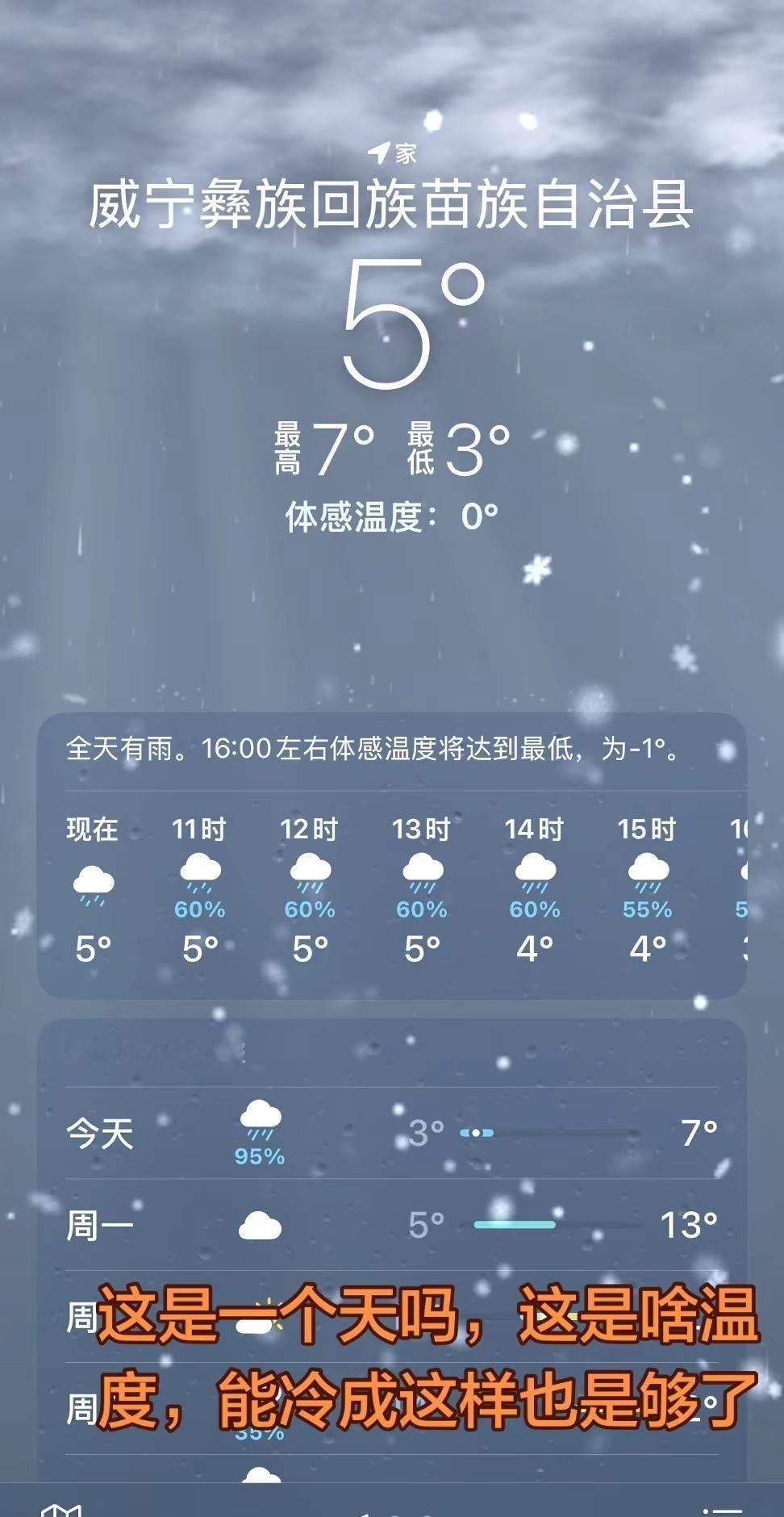 贵州天气。你们说这是春天？夏天？还是秋天？又或者是冬天？但是今天五月三号呀，搞错