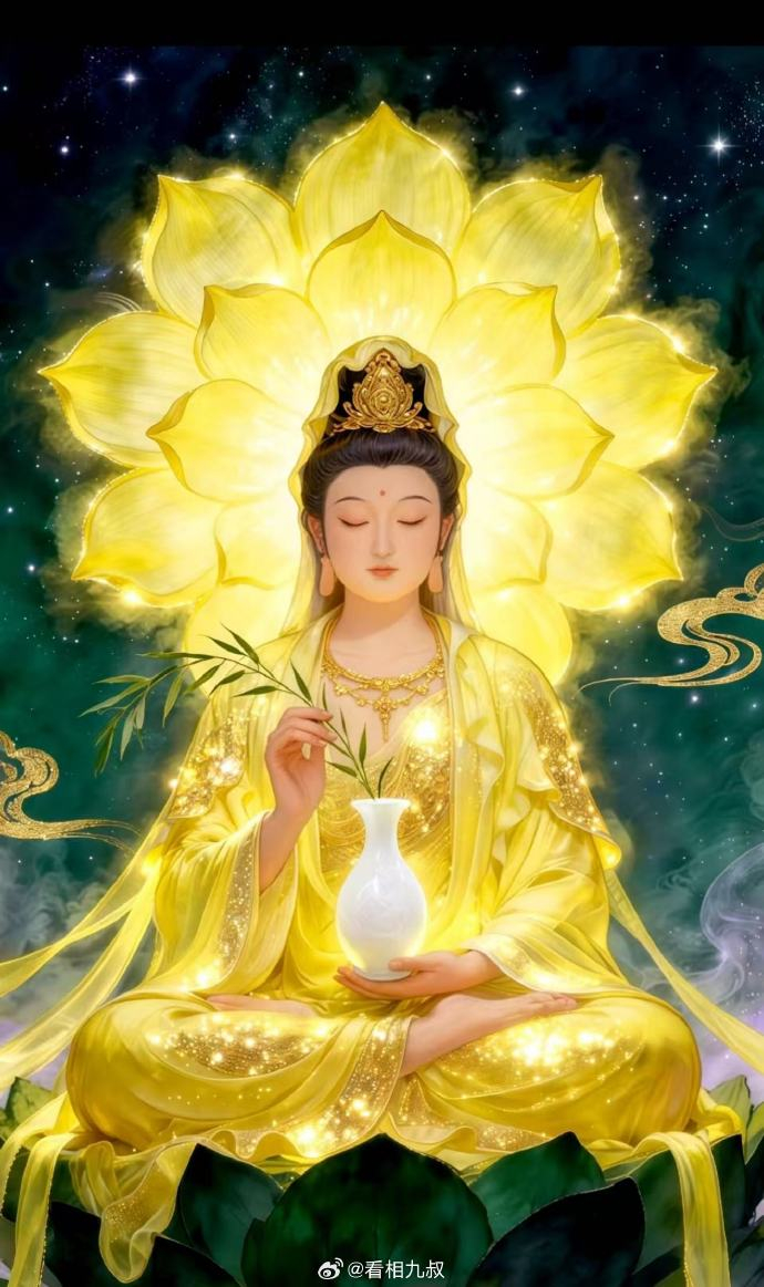 转发好运 见佛祈福，善念生根以慈悲之心待人处事，佛前祈愿善缘常伴。愿过往遗憾随风
