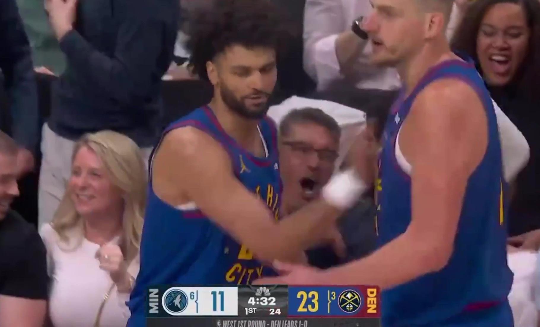 穆雷3+1！！！今天气势太高涨了！芬奇可以来说说这球吗森林狼vs掘金