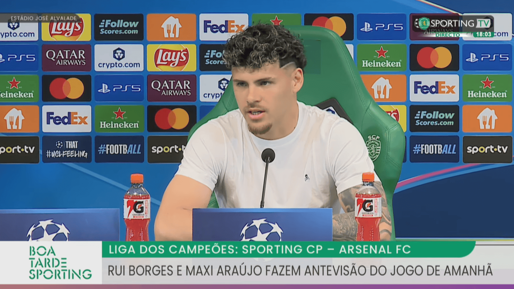 阿劳霍：葡体有些球员还和哲凯有联系；准备好防阿森纳右路