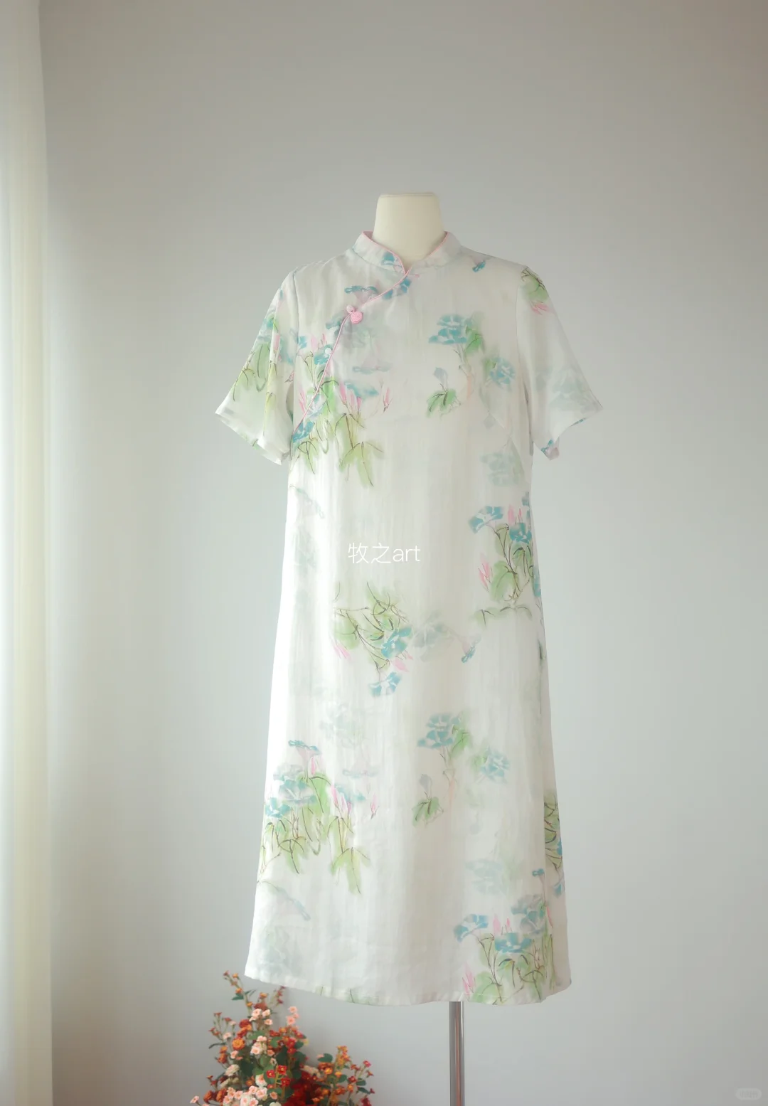 苎麻改良旗袍裙｜自带清冷感～