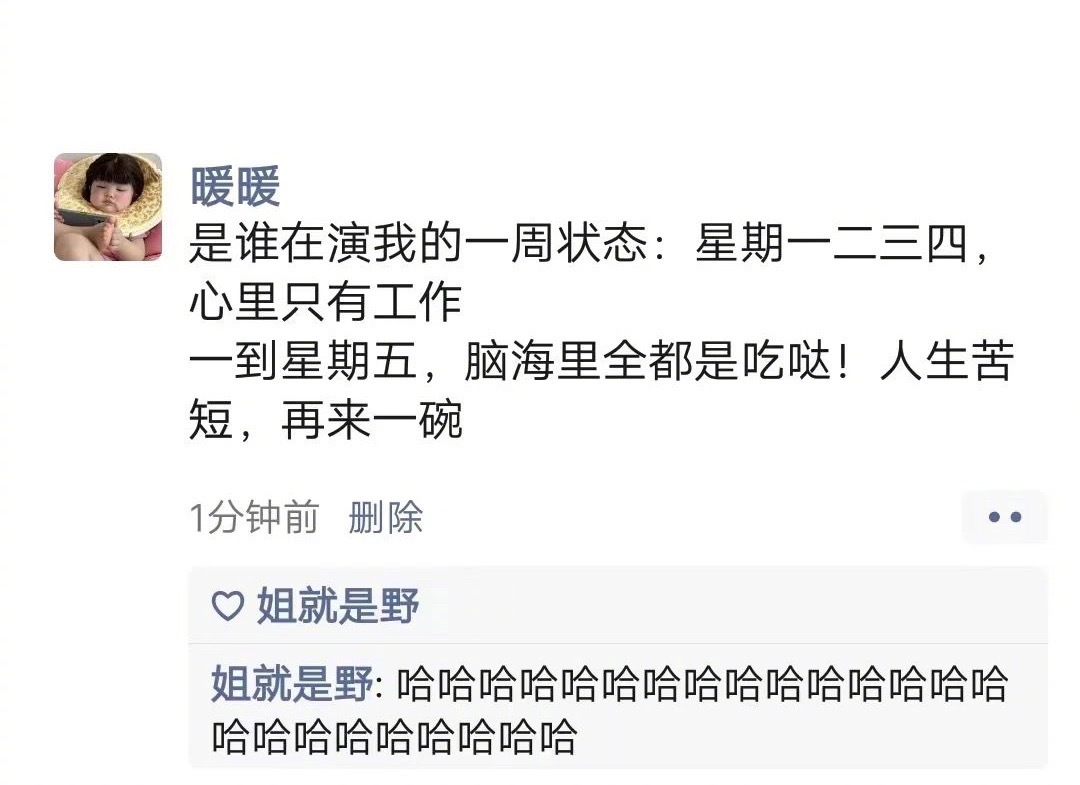 我的一周状态 ​​​