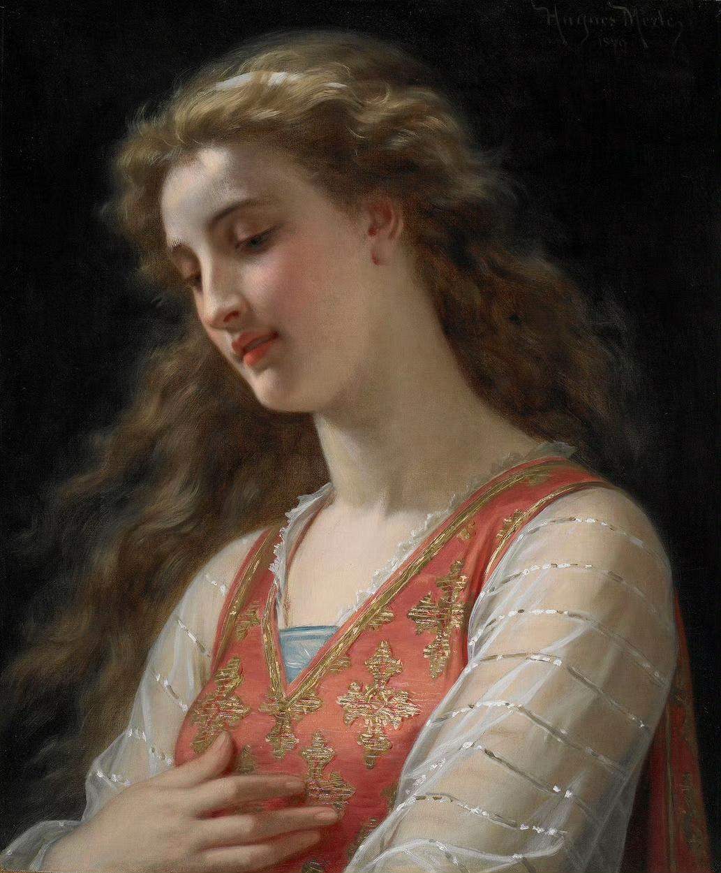 《沉思》（Contemplation）,1879年，55.56 × 46.04c