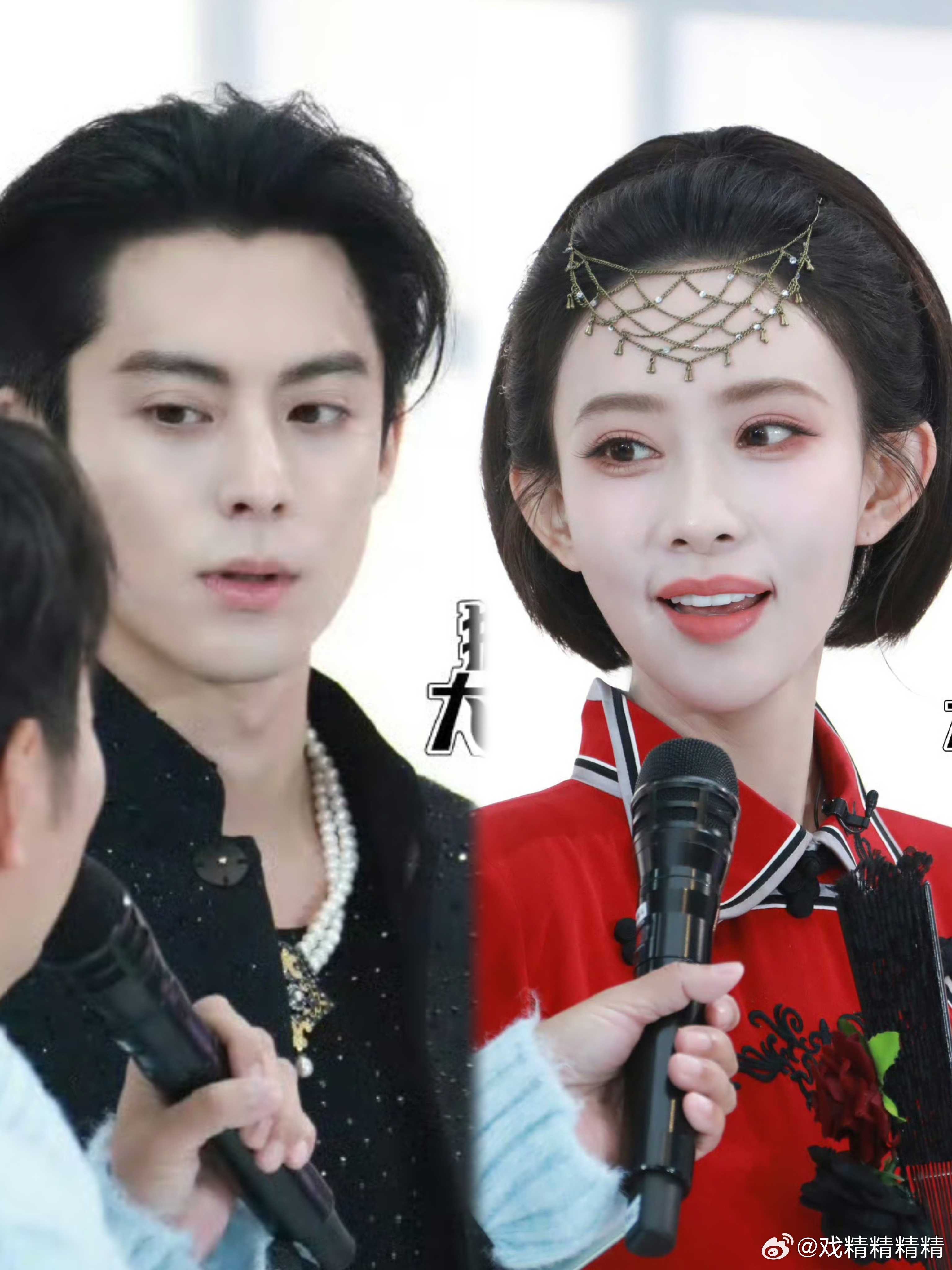 王鹤棣孟子义生图同框颜值很般配，将门毒后别遛其他人了，反正双方粉丝对接也确认了，