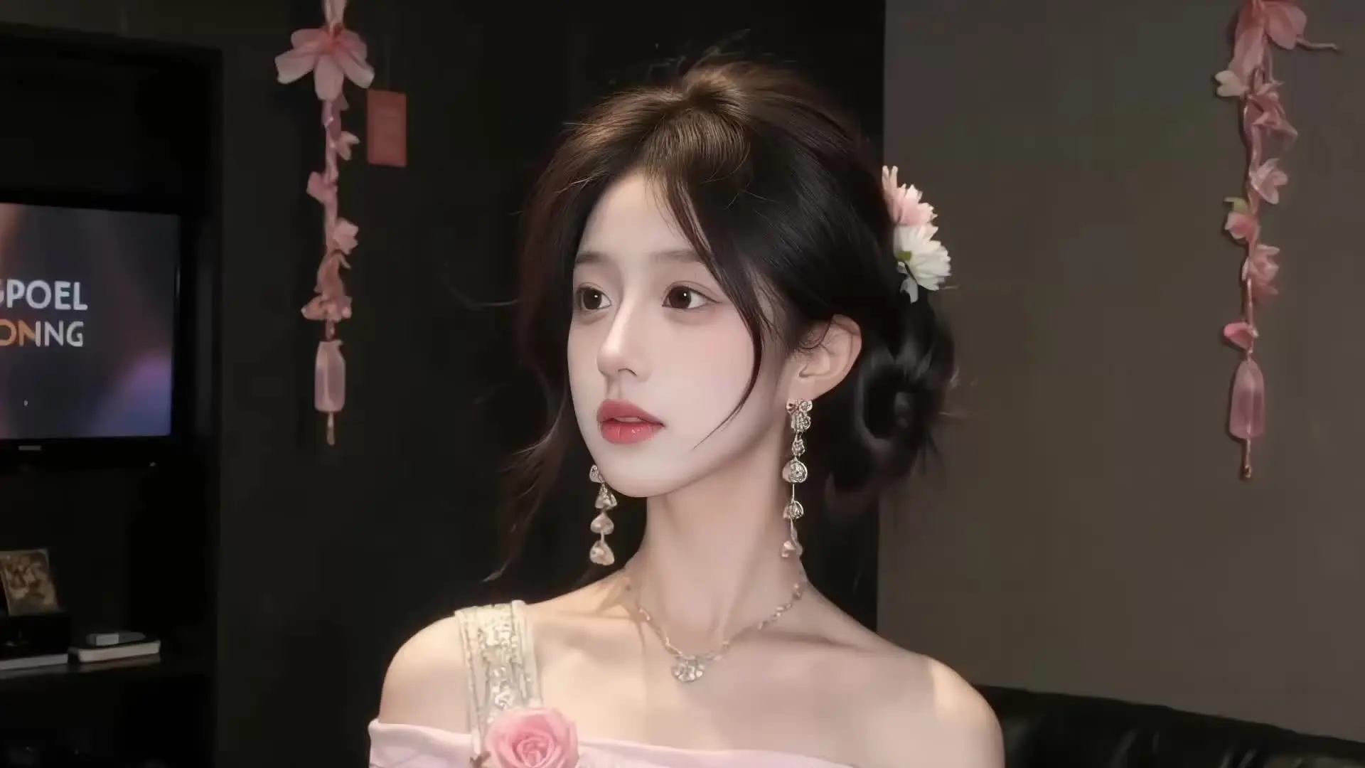 向江南折过花，对春风与红蜡