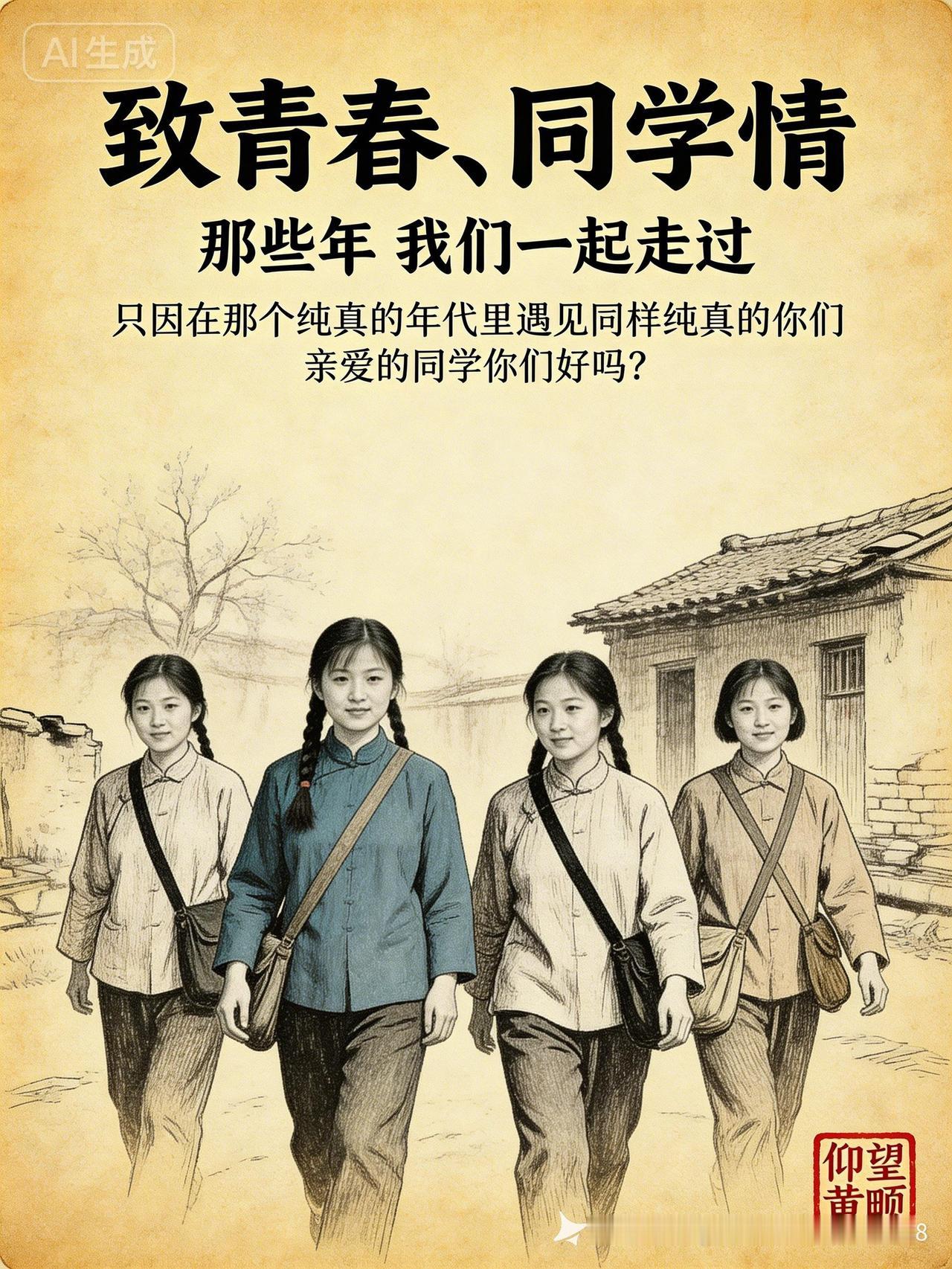 致青春，同学情：那些年我们一起走过的时光。
