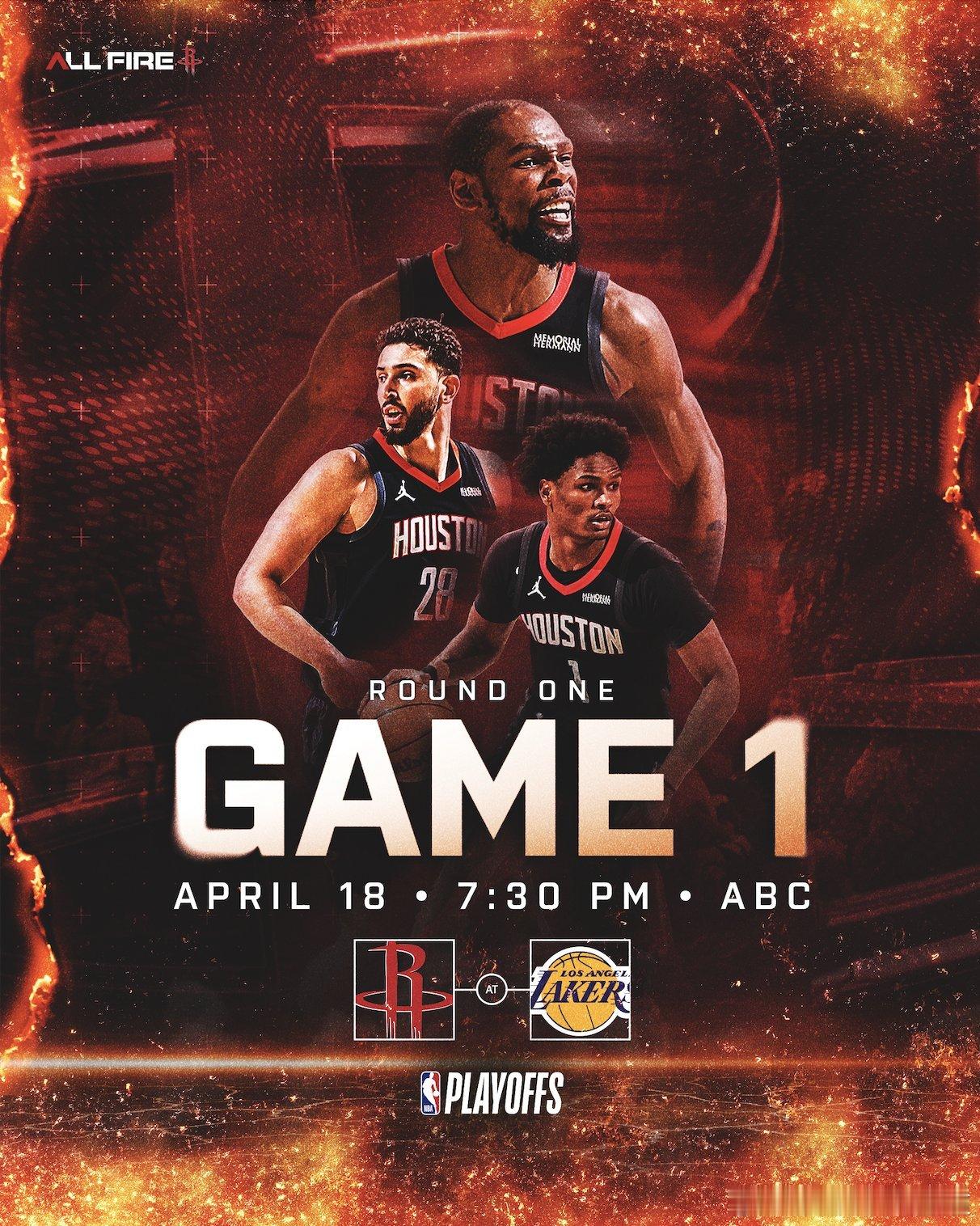 火箭vs湖人 比赛日！八点半火湖大战G1，KD缺阵直播看比赛：网页链接（复制到浏